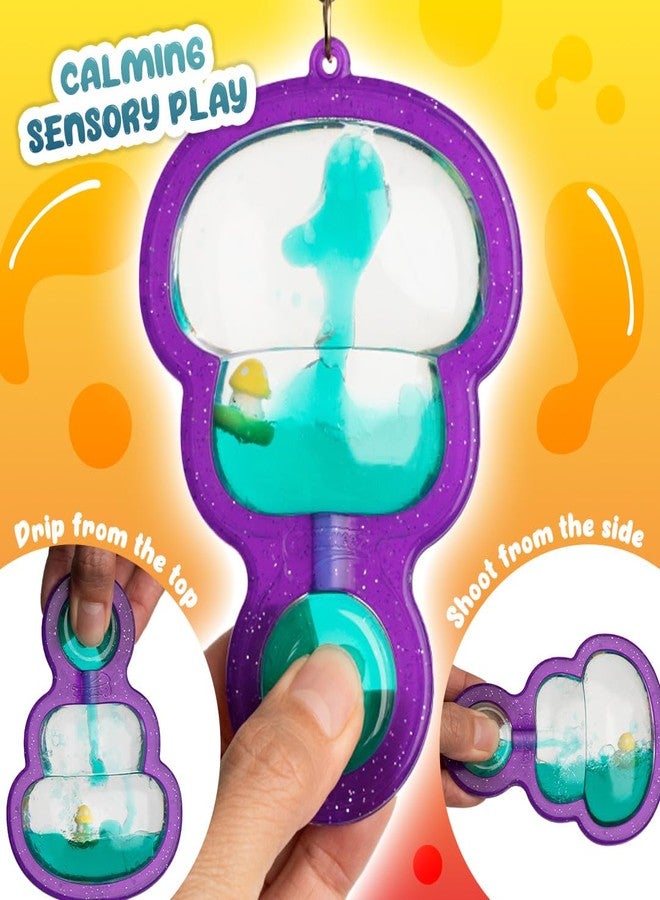 Sky Castle Goonameez, Hand-Held Sensory Toy with Floating Characters, Mesmerizing Water Mix Fidget Toy - Collect All 6 Unique Shapes for Squishy Fun, Perfect Travel Toy! (Funguy) - Image 4